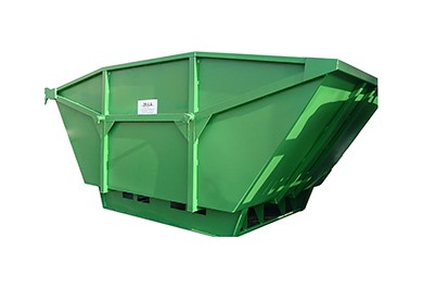 Large green industrial container for lifting